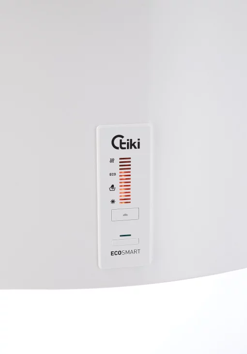 Водонагрівач електр. TIKI слім SuperESD, 80л, 2кВт, сухий тен, електр. кер-ння, B, білий, 700094