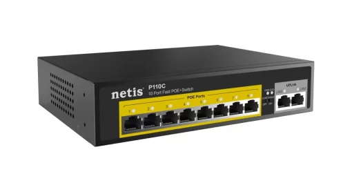 Комутатор Netis P110C 10xFE (8xPoE), 120Вт, Некерований