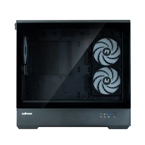 Корпус Zalman P30 Black V2, без БЖ, 1xUSB3.0, 1хUSB Type-C, 3x120мм ARGB, TG Front/Side Panel, mATX, чорний