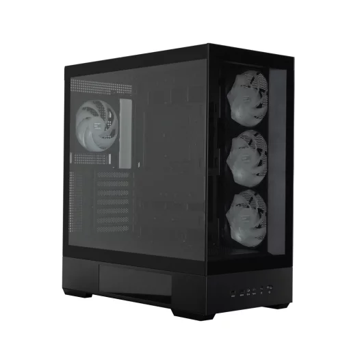 Корпус Zalman P40 DS без БЖ, 2xUSB3.0, 1x Type C, 3x120мм ARGB Reverse,  1x120мм ARGB, VGA 420мм, LCS ready, TG Side/Front Panel, Display, ATX, чорний