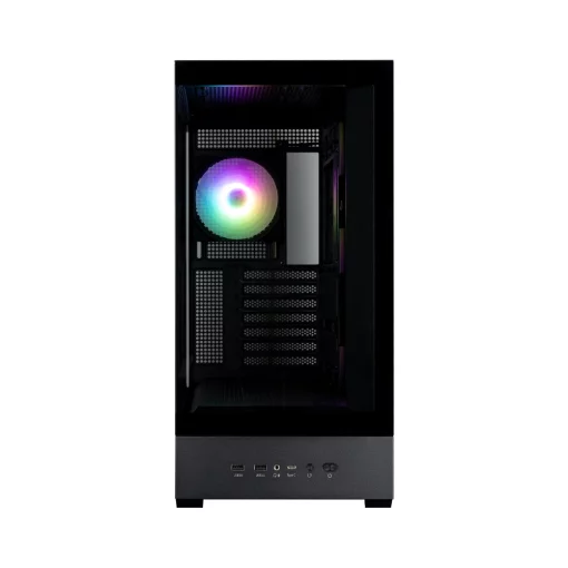 Корпус Zalman P40 DS без БЖ, 2xUSB3.0, 1x Type C, 3x120мм ARGB Reverse,  1x120мм ARGB, VGA 420мм, LCS ready, TG Side/Front Panel, Display, ATX, чорний
