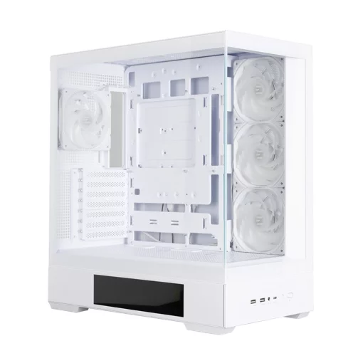 Корпус Zalman P40 DS без БЖ, 2xUSB3.0, 1x Type C, 3x120мм ARGB Reverse,  1x120мм ARGB, VGA 420мм, LCS ready, TG Side/Front Panel, Display, ATX, білий