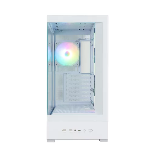 Корпус Zalman P40 DS без БЖ, 2xUSB3.0, 1x Type C, 3x120мм ARGB Reverse,  1x120мм ARGB, VGA 420мм, LCS ready, TG Side/Front Panel, Display, ATX, білий