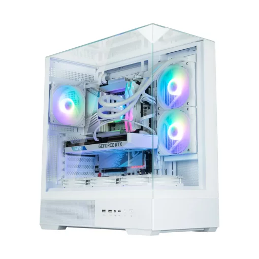 Корпус Zalman P40 Prism без БЖ, 2xUSB3.0, 1xUSBType-C, 1x120мм ARGB, VGA 420мм, LCS ready, TG 3x Panels, ATX, білий