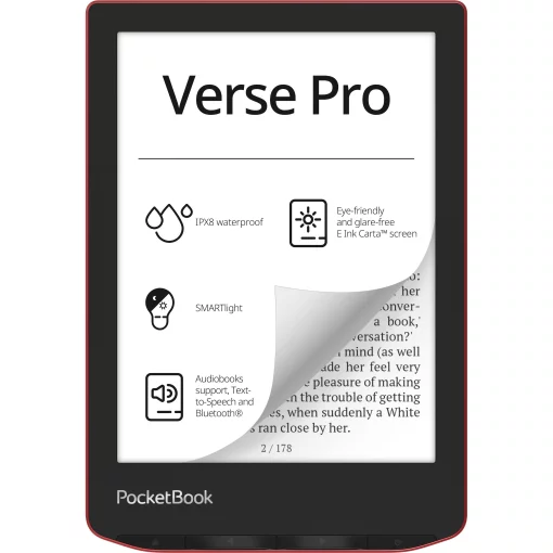 Електронна книга PocketBook 634 Verse Pro, Passion Red