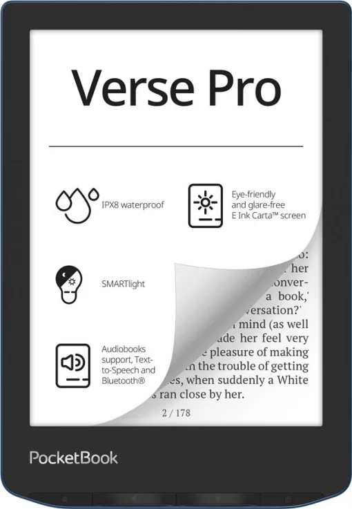Електронна книга PocketBook 634 Verse Pro, Azure