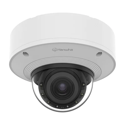 Камера IP Hanwha PNV-A6081R, 2MP, Dome, 4.38-9.33mm AVF, f/1.3-2.15, IR40m, DC 12V/PoE+, IP66/IP67/IP6K9K, IK10+, NEMA4X