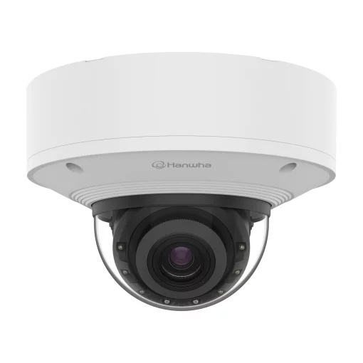 Камера IP Hanwha PNV-A6081R, 2MP, Dome, 4.38-9.33mm AVF, f/1.3-2.15, IR40m, DC 12V/PoE+, IP66/IP67/IP6K9K, IK10+, NEMA4X