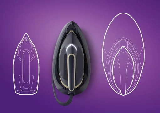 Праска-парогенератор Philips PerfectCare 6000 Series, 2400Вт, 1800мл, паровий удар -600гр, постійна пара - 130гр, нерж. сталь, синьо-золотий