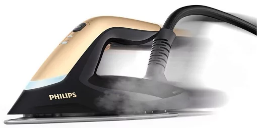 Праска-парогенератор Philips PerfectCare 8000 Series, 2700Вт, 1800мл, паровий удар -700гр, постійна пара - 170гр, нерж. сталь, чорно-золотий