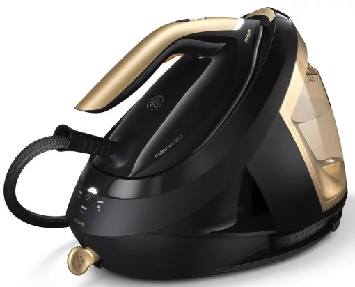 Праска-парогенератор Philips PerfectCare 8000 Series, 2700Вт, 1800мл, паровий удар -700гр, постійна пара - 170гр, нерж. сталь, чорно-золотий