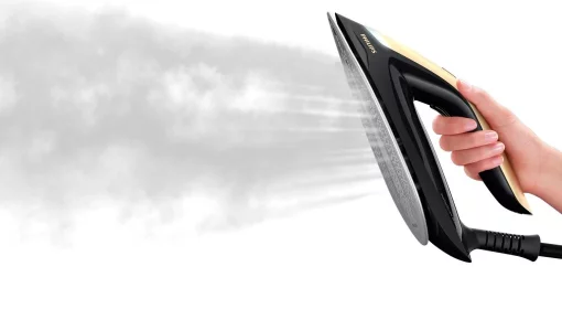 Праска-парогенератор Philips PerfectCare 8000 Series, 2700Вт, 1800мл, паровий удар -700гр, постійна пара - 170гр, нерж. сталь, чорно-золотий