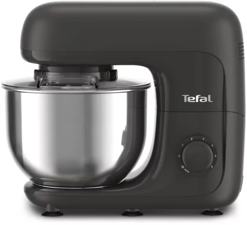 Кухонна машина Tefal Bake Essential 800Вт, чаша-метал, корпус-метал/пластик, насадок-4, чорний