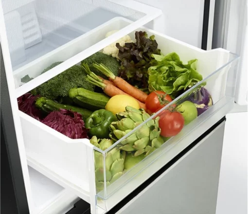 Холодильник Hitachi з нижн. мороз., 190x60х65, холод.відд.-215л, мороз.відд.-115л, 2дв., А+, NF, інв., чорний