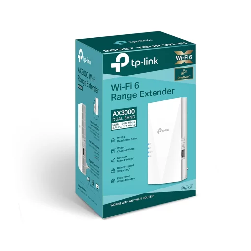 Розширювач покриття WiFi TP-LINK RE700X AX3000, 1хGE, MESH