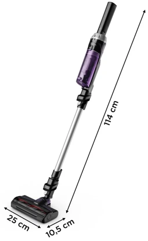 Пилосос Rowenta безпровідний X-Nano Essential, 100Вт, конт пил -0.4л, автон. робота до 40хв, НЕРА, фіолетово-чорний
