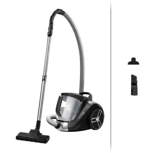 Пилосос Rowenta контейнерний Compact Power XXL Classic + Kit, 900Вт, конт пил -2.5л, HEF system, чорний