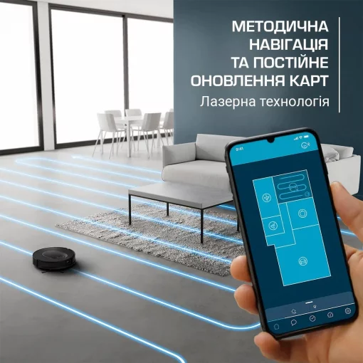 Робот-пилосос Rowenta миючий X-Plorer Serie 65, 2300ПаВт, h=7.8см, 0.3л, конт пил -0.4л, автон. робота до 168хв, чорний