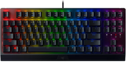 Клавіатура механічна Razer BlackWidow V3 TKL 87key, Green Switch, USB-A, EN/RU, RGB, чорний