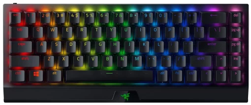 Клавіатура механічна Razer BlackWidow V3 Mini HyperSpeed 68key, Green Switch, USB-A/WL/BT, EN/RU, RGB, чорний