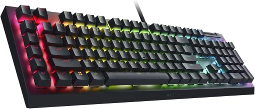 Клавіатура механічна Razer BlackWidow V4 X, 110key, Yellow Switch, USB-A, EN/RU, RGB, чорний