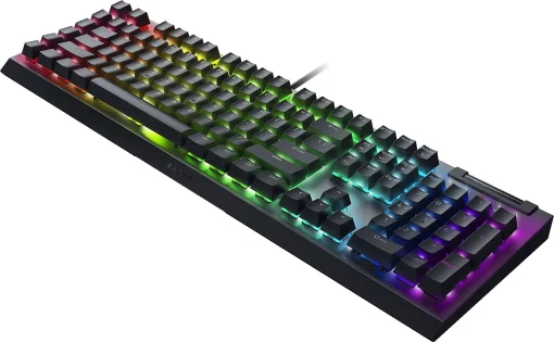 Клавіатура механічна Razer BlackWidow V4 X, 110key, Yellow Switch, USB-A, EN/RU, RGB, чорний