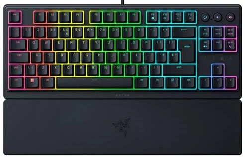 Клавіатура механічна Razer Ornata V3 TKL 84key, Mecha-Membrane Switch, USB-A, EN/UK, RGB, чорний