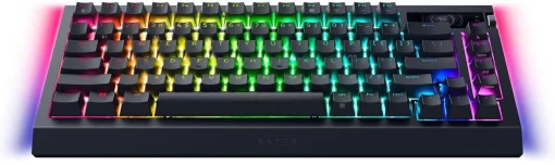Клавіатура механічна Razer BlackWidow V4 Pro 75%, 81key, Mechanical Switches Gen-3, USB-A/WL/BT, EN, RGB, чорний
