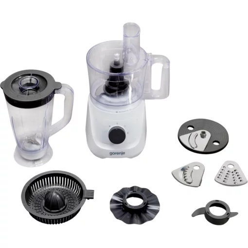Кухонна машина Gorenje 800Вт, чаша-пластик, корпус-метал/пластик, насадок-6, білий