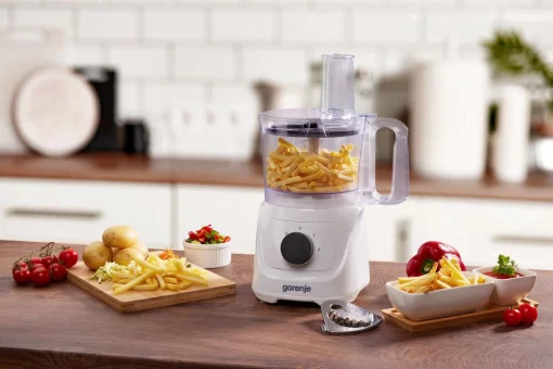 Кухонна машина Gorenje 800Вт, чаша-пластик, корпус-метал/пластик, насадок-6, білий
