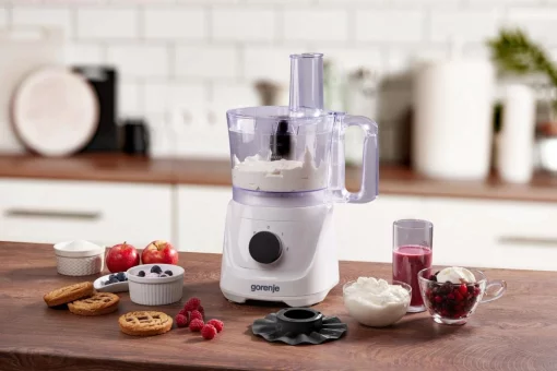 Кухонна машина Gorenje 800Вт, чаша-пластик, корпус-метал/пластик, насадок-6, білий