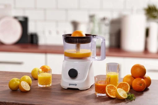 Кухонна машина Gorenje 800Вт, чаша-пластик, корпус-метал/пластик, насадок-6, білий