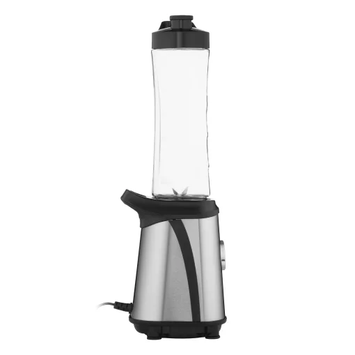 Блендер для смузі Ardesto SBG-F350, 350Вт,2в1, пляшка -600мл, пляшка -300 мл, кавомолка , чорно-сріблястий
