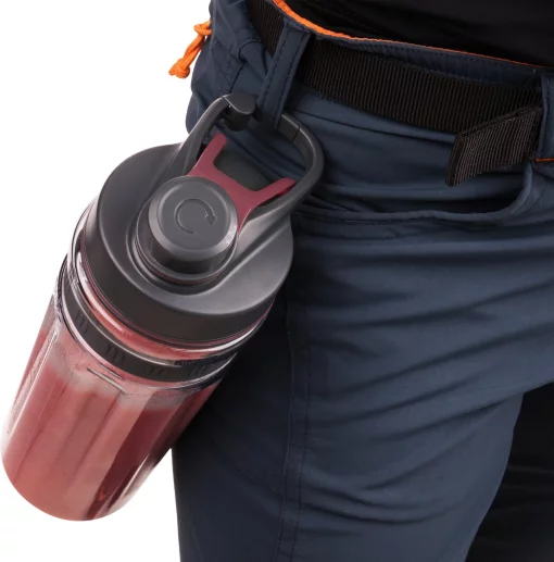 Блендер для смузі Sencor стаціонарний 800Вт, 2 ємності по 600мл, титанові леза, вакуумні кришки, червоний