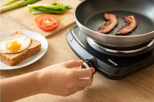 Плитка настільна Sencor електрична, конфорок - 1 на 1.5кВт, керування - мех., чорний