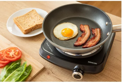 Плитка настільна Sencor електрична, конфорок - 1 на 1.5кВт, керування - мех., чорний