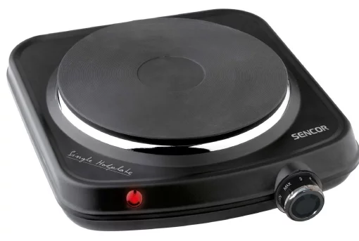 Плитка настільна Sencor електрична, конфорок - 1 на 1.5кВт, керування - мех., чорний