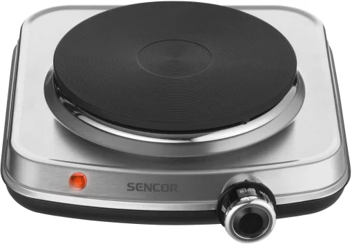 Плитка настільна Sencor електрична, комф. - 1, 1.5Вт,  управл - мех., нерж. сталь