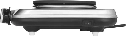 Плитка настільна Sencor електрична, комфорок - 2 на 1.5кВт + 1кВт, 15 і 18 см, керування - мех., нерж. сталь