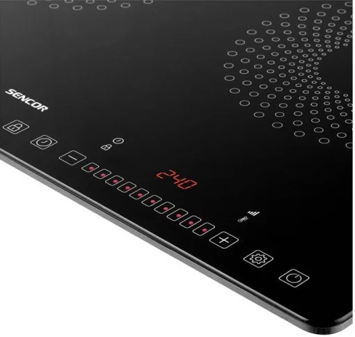 Плитка настільна Sencor індукційна , комф. - 2, 1.4+2Вт,  управл - сенсор, чорний