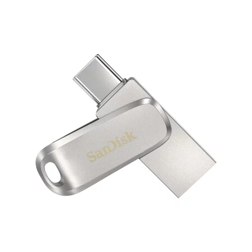Накопичувач SanDisk   64GB USB 3.1 Type-A + Type-C Dual Drive Luxe Срібний
