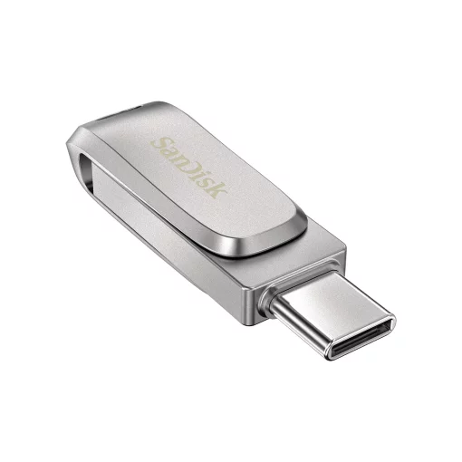 Накопичувач SanDisk  256GB USB 3.1 Type-A + Type-C Dual Drive Luxe Срібний