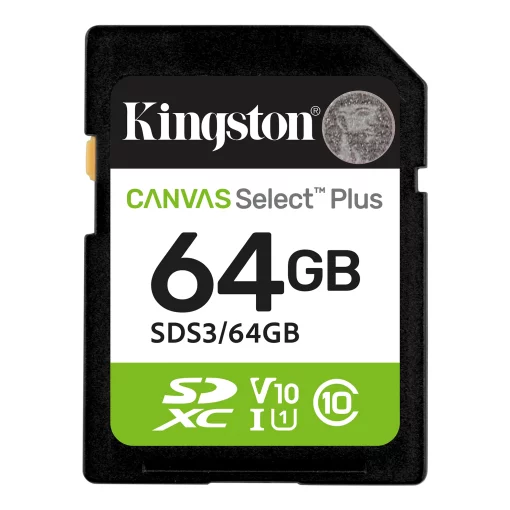 Карта пам'яті Kingston SD   64GB C10 UHS-I V10 R100MB/s