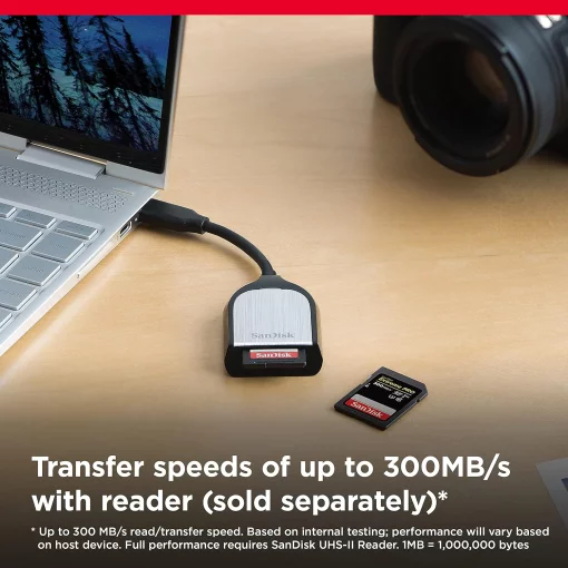 Карта пам'яті SanDisk SD  128GB C10 UHS-II U3 R300/W300MB/s Extreme Pro V90