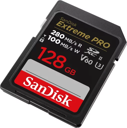 Карта пам'яті SanDisk SD  128GB C10 UHS-II U3 R280/W100MB/s Extreme Pro V60