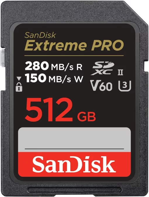 Карта пам'яті SanDisk SD  512GB C10 UHS-II U3 R280/W150MB/s Extreme Pro V60
