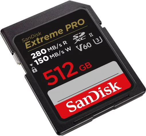 Карта пам'яті SanDisk SD  512GB C10 UHS-II U3 R280/W150MB/s Extreme Pro V60