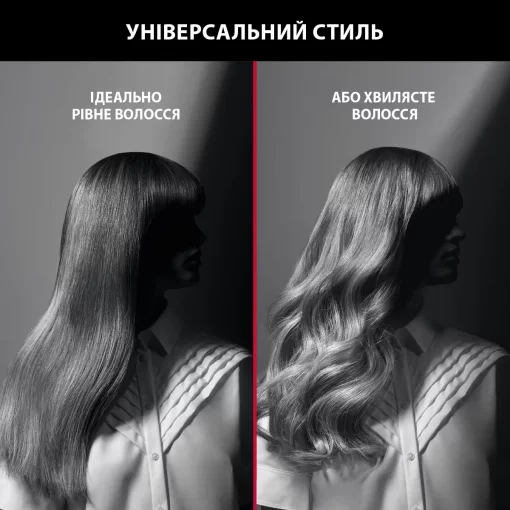 Випрямляч Rowenta x Karl Lagerfeld Easyliss, >240Вт, >200С, кераміка, турмалін , чорний