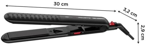 Випрямляч Rowenta x Karl Lagerfeld Optiliss, >240Вт, темп.режимів-10, 130-230С, іонізація, кераміка, турмалін , чорний