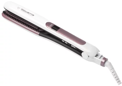 Випрямляч Rowenta Premium Care, 37Вт, темп.режимів-8, 130-200С, дисплей, іонізація, кераміка, біло-рожевий